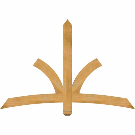 Ekena Millwork Davenport Rough Sawn Timber Gable Bracket, Western Red Cedar, 60"W x 40"H x 2"D x 4"F, 16/12 Pitch GBW060X40X0204DAV00RWR